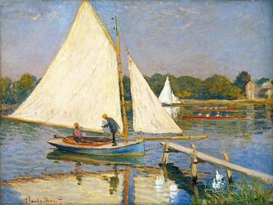 Canotiers à Argenteuil. Peinture de Claude Monet (1874)