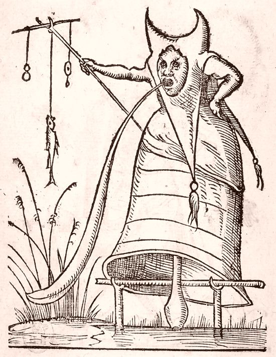 Gravure extraite des Songes drolatiques de Pantagruel, où sont contenues plusieurs figures de l'invention de maistre François Rabelais, ouvrage illustré par François Desprez et paru en 1565