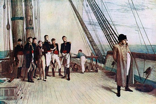 Napoléon à bord du Bellerophon. Peinture de William Quiller Orchardson (1880)