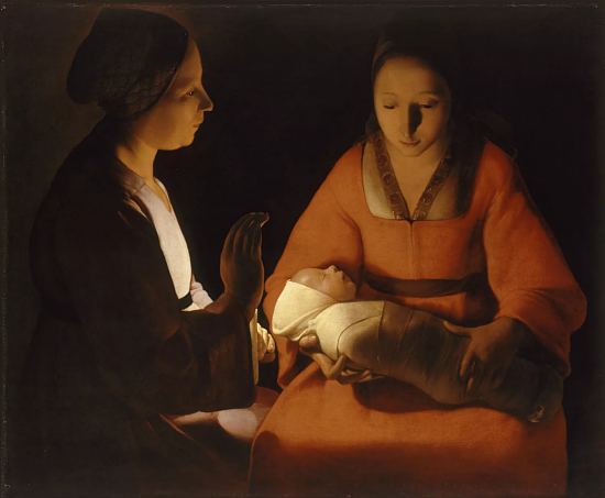 Le Nouveau-Né. Peinture de Georges de La Tour (vers 1645)
