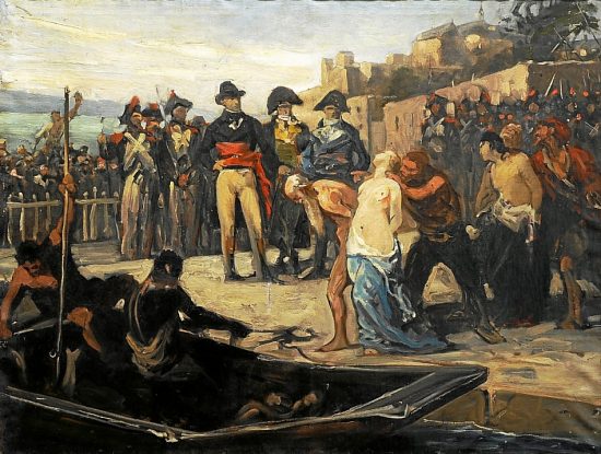 Les noyades de Nantes en 1793. Peinture de Joseph Aubert (1882)