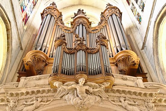 Orgue de l'église Saint-Gervais à Paris, construit par le facteur flamand Matthieu Langhedul entre 1599 et 1601