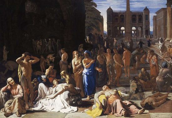 La peste dans une cité antique. Peinture de Michael Sweerts (1652)