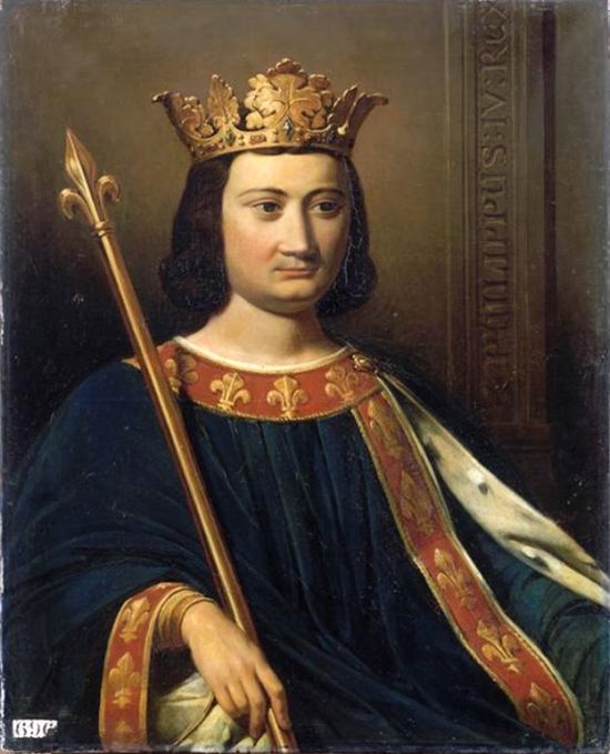 Philippe IV le Bel. Peinture de Jean-Louis Bézard (1837)