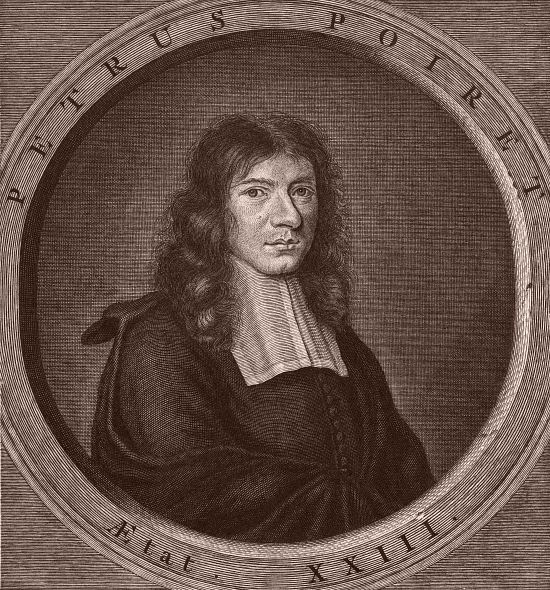Pierre Poiret. Gravure réalisée par Gerrit de Broen (1692-1774) d'après l'oeuvre du graveur et peintre néerlandais Nikolaas Verkolje (1673-1746)