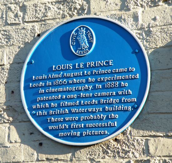 Plaque commémorative à la mémoire de Louis Aimé Augustin Le Prince, située à Leeds