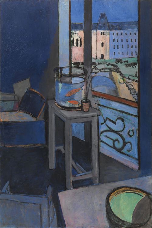 Intérieur, Bocal de poissons rouges. Peinture de Henri Matisse (1914)