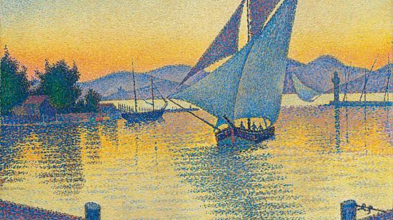 Le Port au soleil couchant. Peinture de Paul Signac (1892)