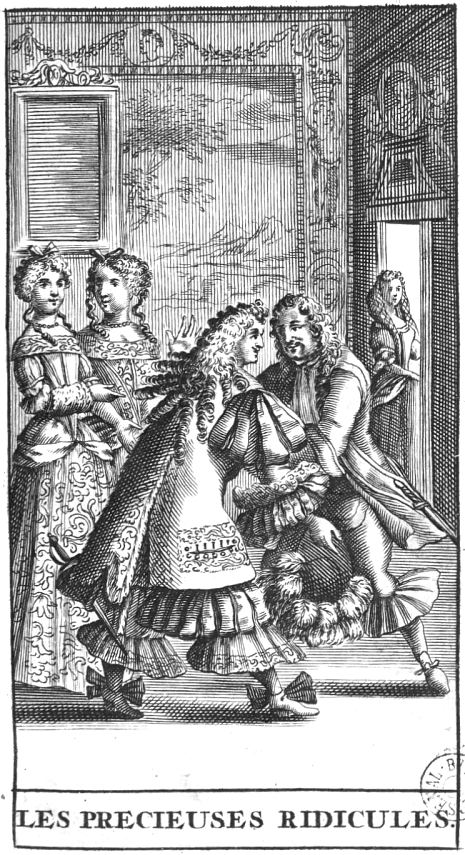 Frontispice de l'édition de 1674 des Précieuses ridicules de Molière