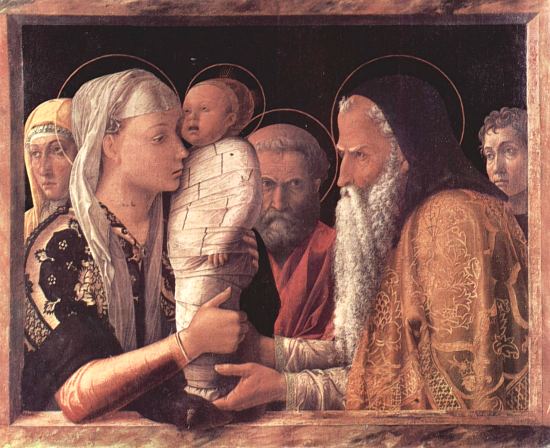Présentation de Jésus au Temple. Peinture d'Andrea Mantegna (1465)