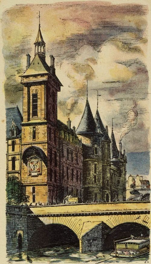 Prison de la Conciergerie. Carte postale des éditions Odé parue en 1915 et appartenant à la série Le vieux Paris