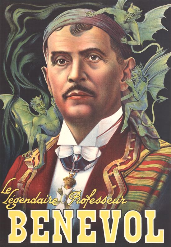 Le légendaire Professeur Bénévol. Affiche des années 1920