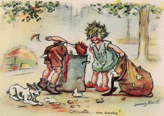 Chouette... un sucre ! Illustration de Germaine Bouret (1907-1953)