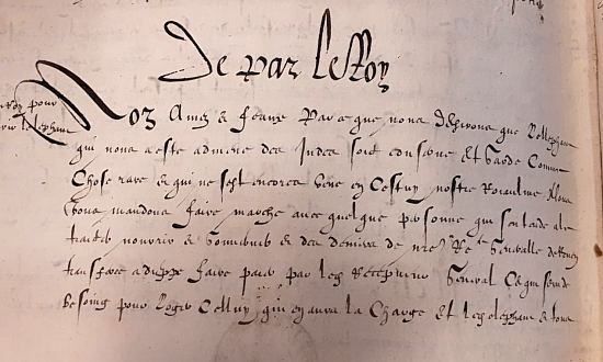 Détail du mandement du 29 juillet 1591 consigné dans le Registre des expéditions faictes par Messieurs les président et trésoriers generaulx de France au bureau transféré à Dieppe durant les années 1591 et 1592