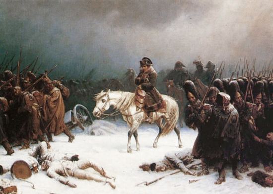 Retraite de Napoléon de Moscou. Peinture d'Adolphe Northen