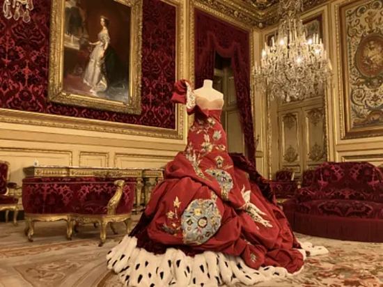 Robe en moire brodée et velours façonnés - Dior Héritage - Automne/ Hiver 2004-2005