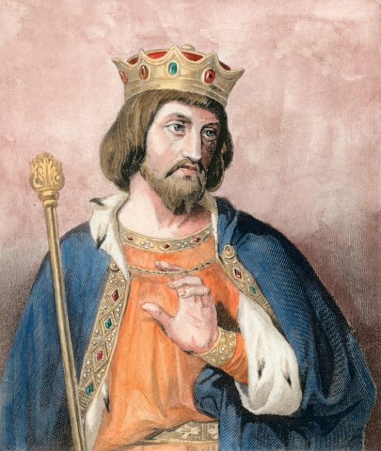 Robert II le Pieux, roi de France (996-1031). Gravure de Delannoy (1845) d'après une peinture de Merry-Joseph Blondel (1837)