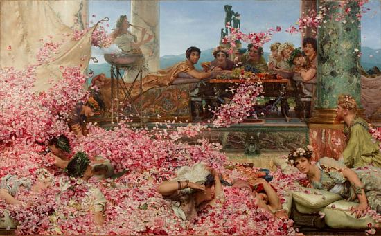 Les Roses d'Héliogabale. Huile sur toile de Lawrence Alma-Tadema (1888)