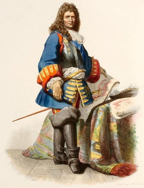 Sébastien Le Prestre, marquis de Vauban. Gravure réalisée d'après un dessin de Charles de Larivière (1798-1876) et parue dans Le Plutarque français (1845)