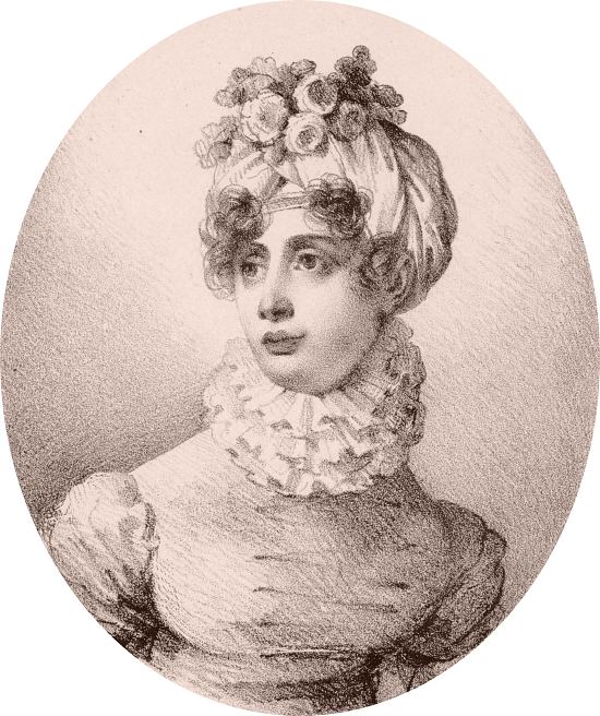 Sophie Gail. Gravure publiée en 1840 et réalisée d'après une oeuvre Eugène Isabey