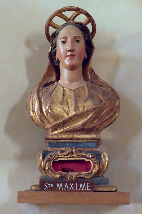 Statue de sainte Maxime dans l'église Notre-Dame de l'Assomption de Ramatuelle (Var)