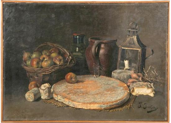 Symphonie des fromages en brie majeur. Peinture de Marie-Jules Justin (1888)