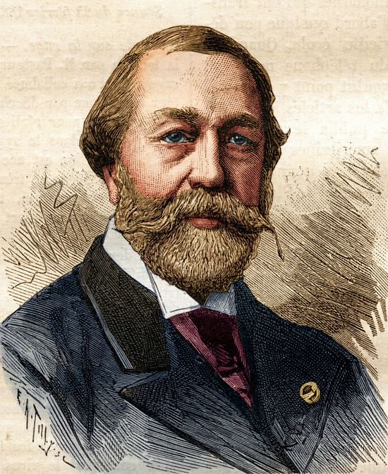 Théodose du Moncel (1821-1884). Gravure extraite de La Nature du 1er mars 1884