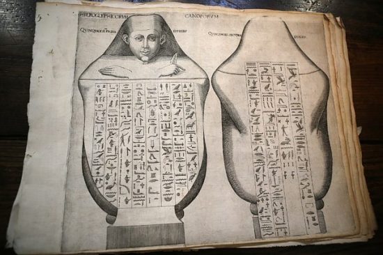 Planches du Thesaurum Hyeroglyphicorum (1610), premier livre d'égyptologie