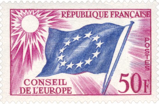 Conseil de l'Europe. Timbre émis le 25 mars 1960