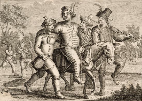 Le triomphe du Mardi gras. Estampe du XVIIe siècle