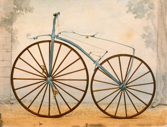 Vélocipède de la Compagnie parisienne en 1869. Illustration de Charles Barenne (1835-1913)