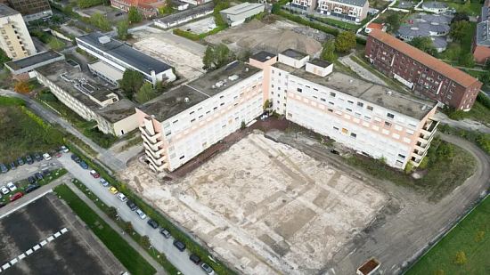Vue drone du site de fouille au nord-ouest