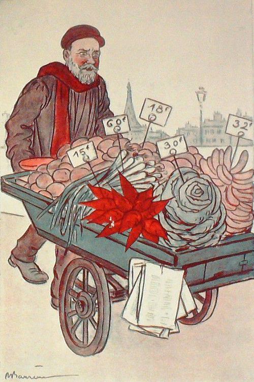 M. Juillard — Préfet de la Seine —, metteur en Seine de la vie chère. Caricature réalisée par Adrien Barrère (1874-1931) et parue dans La Revue hebdomadaire en 1924, illustrant la vie chère à Paris