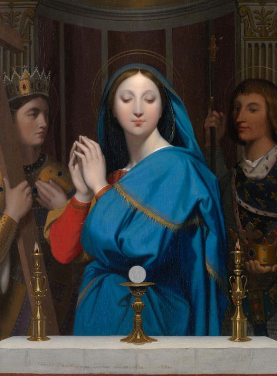 La Vierge à l'Hostie. Peinture de Jean-Auguste-Dominique Ingres (1852)