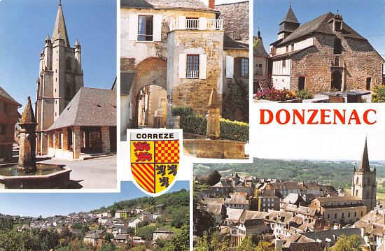 Donzenac (Corrèze). Carte multi-vues