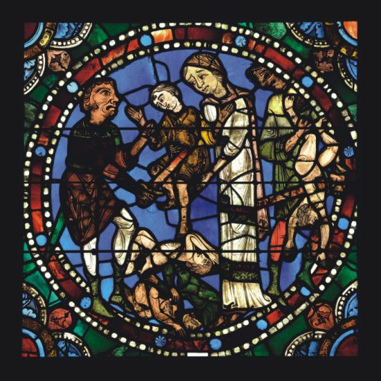 Massacre des Innocents. Vitrail réalisé vers 1150. Cathédrale Notre-Dame de Chartres (Eure-et-Loir)