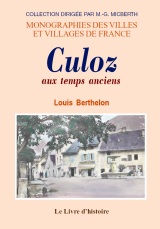 CULOZ aux temps anciens (Notes historiques sur)