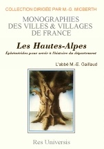 HAUTES-ALPES - Ephémérides pour servir à l'histoire du (...)