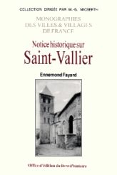 SAINT-VALLIER (Notice historique sur)