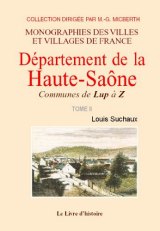 HAUTE-SAÔNE (Département de la) Communes de Lup à Z - (…)