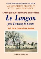 LE LANGON. Chronique d'une commune rurale de la Vendée